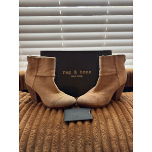 RAG & BONE | Beige Canvas Ankle Boots & Booties Size 10
